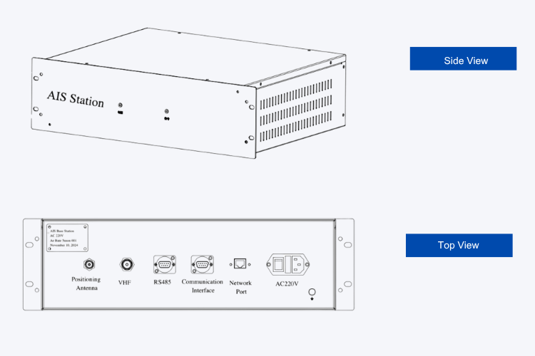 All In One Indoor AIS Base Station Coastal AIS Receiver Port AIS ...