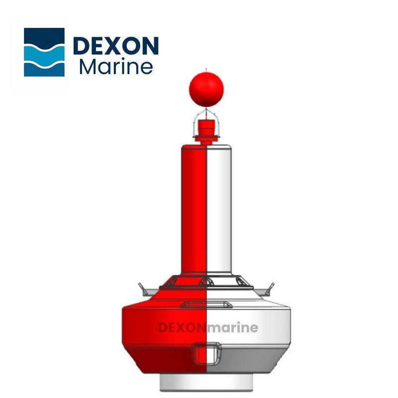 Safe Water Buoys For Hazardous Markings , Dia 1200mm Floating Boat Buoys Red And White