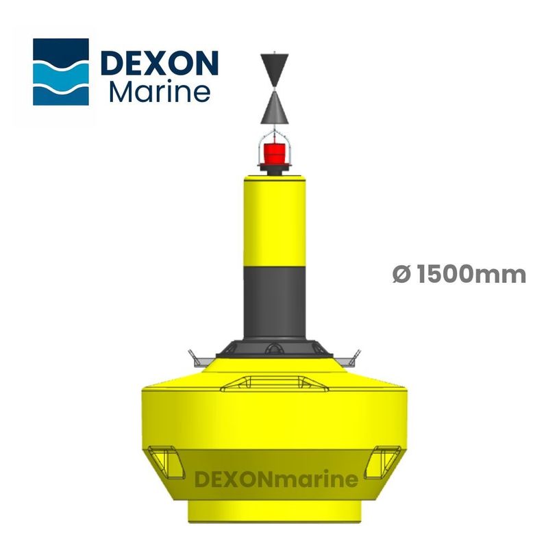 Diameter 1500mm Cardinal Mark Buoy Yellow Navigation Buoy For Rivers Or Ports