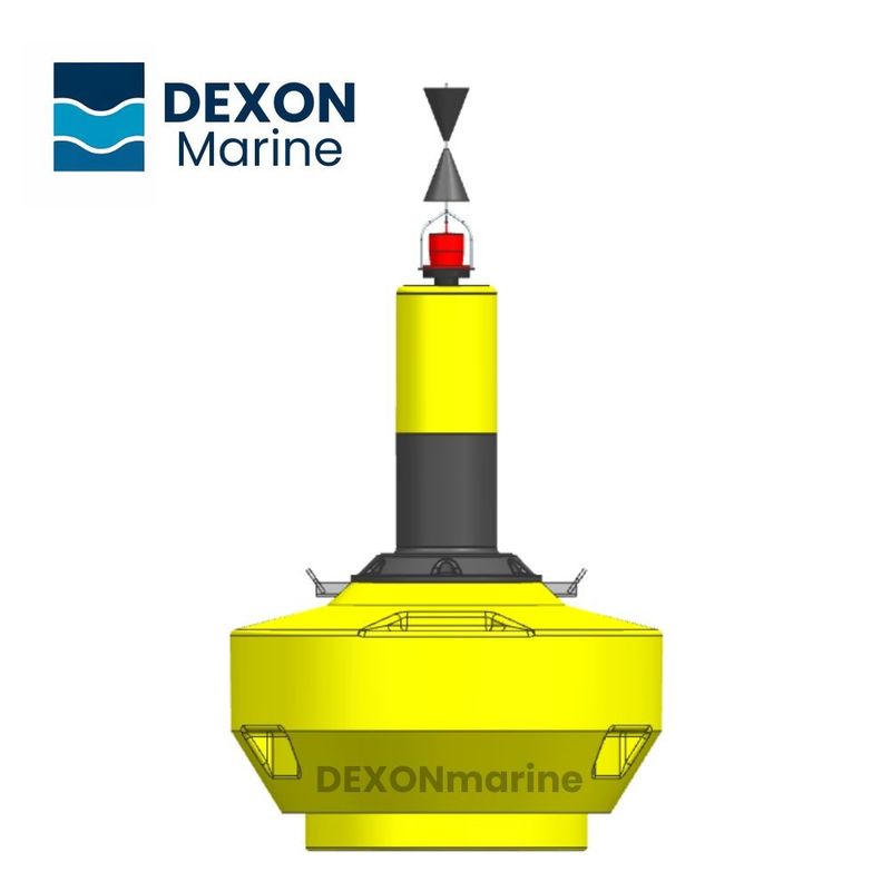 Diameter 1500mm Cardinal Mark Buoy Yellow Navigation Buoy For Rivers Or Ports