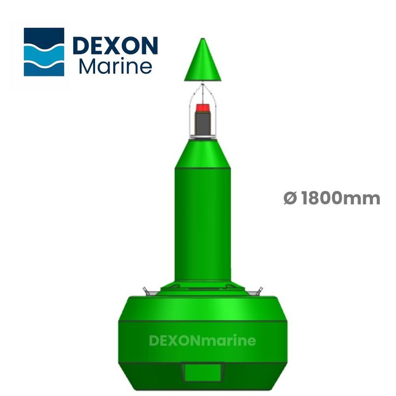 High Visibility Green Lateral Navigation Buoy 1800mm For Coastal And Offshore Marking
