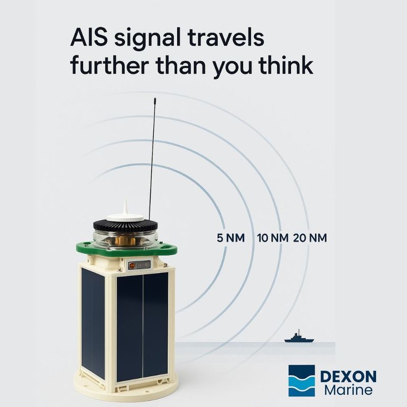 20 NM solar-powered marine navigation lantern beacon light for buoys with AIS AtoN support