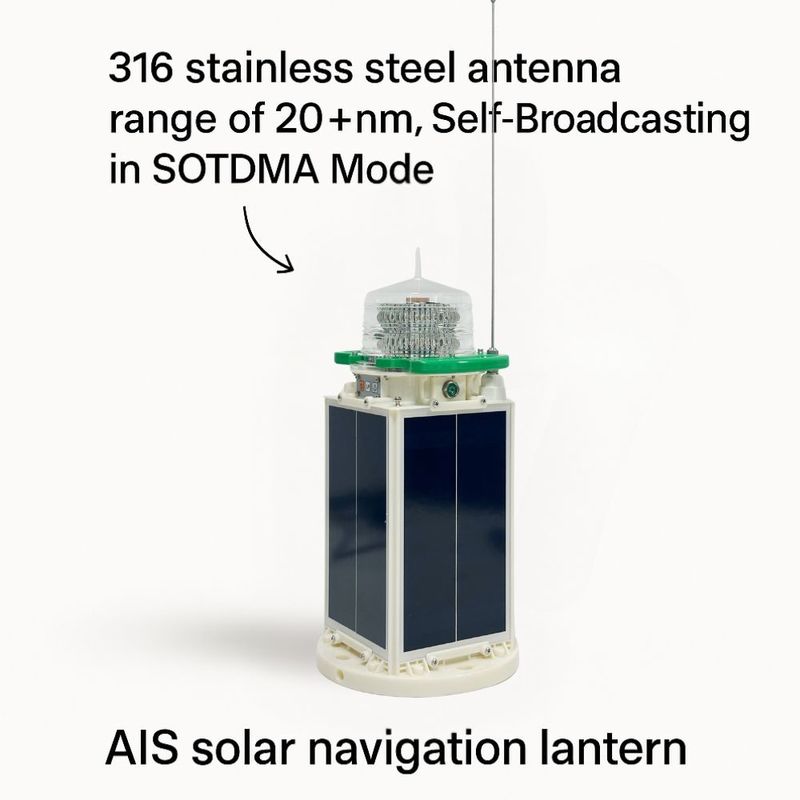 Maritime Safety 5nm Solar Powered Nav Lights AIS LED Navigation Light For Boat Ship Buoy