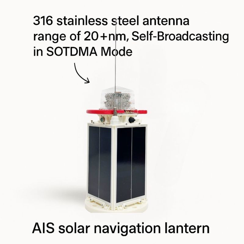 Maritime Safety 5nm Solar Powered Nav Lights AIS LED Navigation Light For Boat Ship Buoy