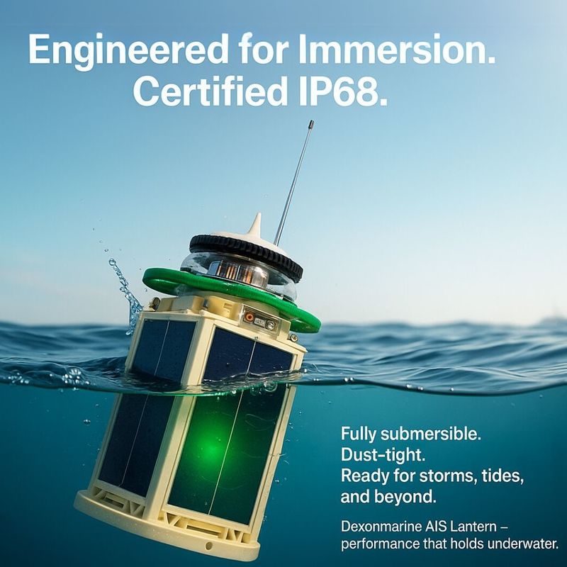 Smart Solar Powered LED Buoy Light IP68 Waterproof With AIS For Port Safety