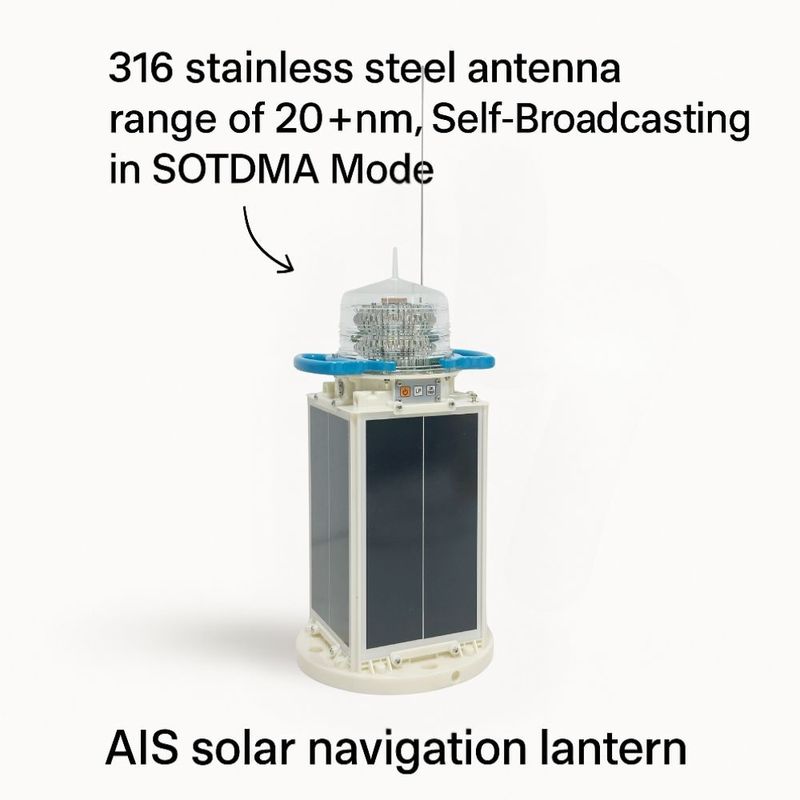 IP68 Rating Solar Marine Lanterns Solar Powered AIS AtoN Light For Buoy & Beacon