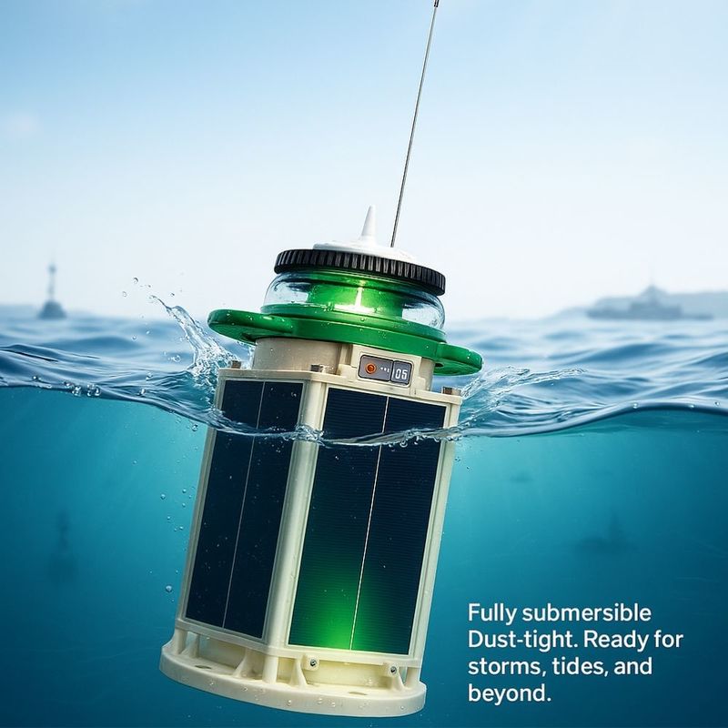 All In One 5-8nm Visibility AIS Solar Marine Lanterns LED Navigation Lantern IP68 Waterproof
