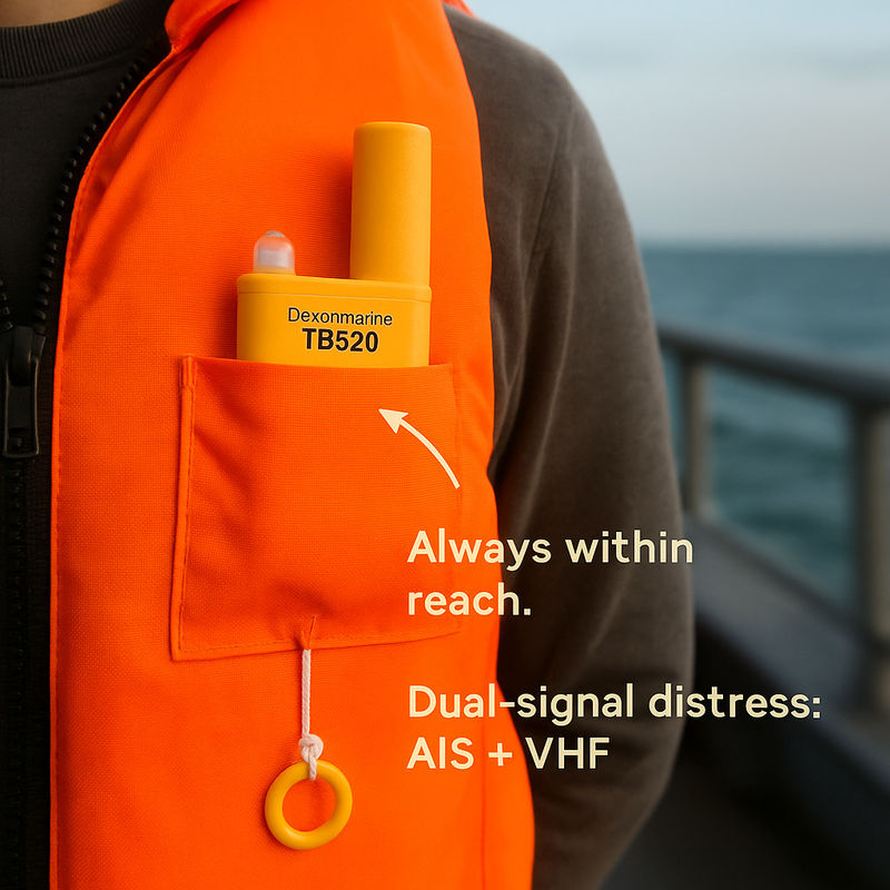 IP67 Dual Channel AIS MOB Rescue Device With VHF Voice Alert Maritime Alert Solution