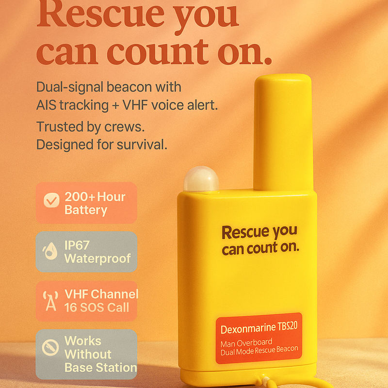 IP67 Dual Channel AIS MOB Rescue Device With VHF Voice Alert Maritime Alert Solution
