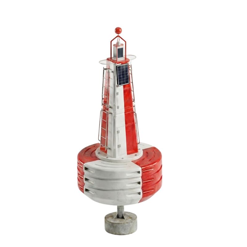 Heavy-duty Ø2600 offshore navigation buoy with 6000kg buoyancy, galvanized steel tower, LLDPE float body and SC160 lantern compatibility. OEM options available.