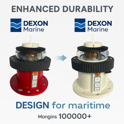 Visible Range 5-11NM, Bluetooth Configurable LED Marine Navigation Light for Buoys & Beacons